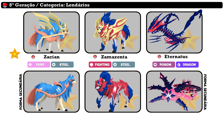 ◓ Pokémon Lendários: Conheça todos e suas características